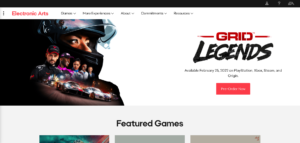 EA website landing page